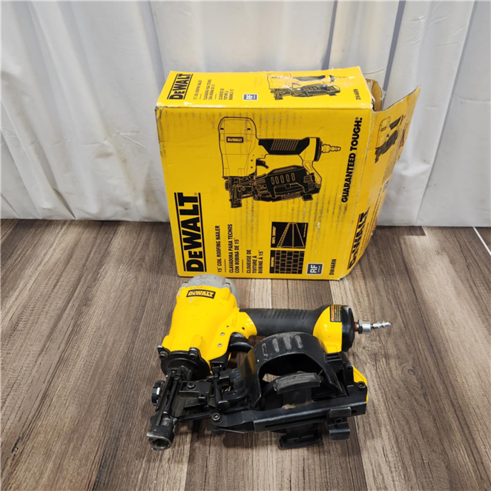 AS IS 1-3/4 in. 15 Degree Pneumatic Coil Roofing Nailer