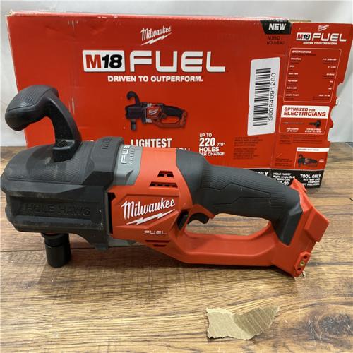 AS IS Milwaukee M18 FUEL 18V Lithium-Ion Brushless Cordless Hole Hawg 7/16 in. Right Angle Drill W/ Quick-Lok (Tool-Only)