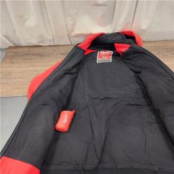 AS IS Milwaukee 306R-20XL M12 Lithium-Ion Red Heated Jacket Hoodie (X-Large) - Hoodie Only