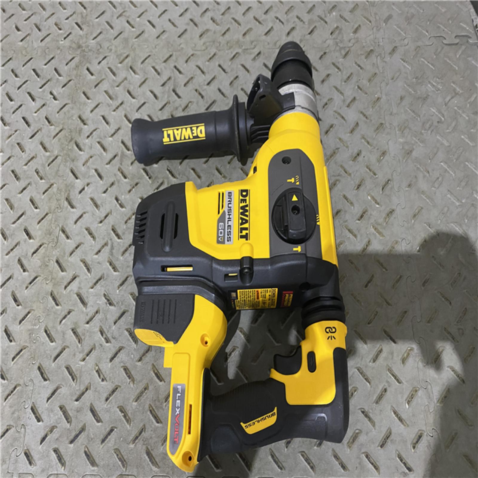 Houston location AS-IS DEWALT FLEXVOLT 60V MAX Cordless 1-1/4 in. SDS Plus Rotary Hammer (Tool Only)