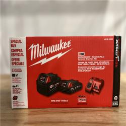 NEW! - Milwaukee Tool M18 18V Lithium-Ion Starter Kit with 5.0 Ah and 2.0 Ah Battery and Charger