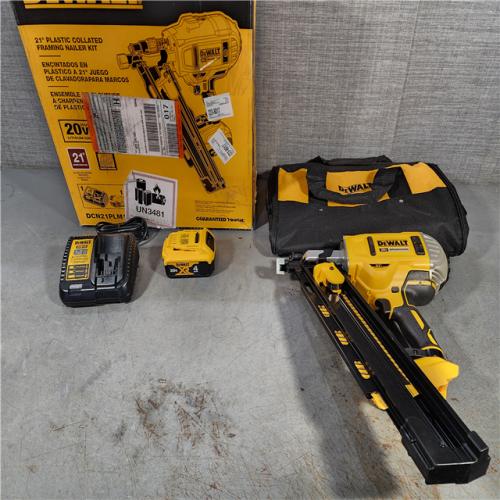 HOUSTON LOCATION - AS-IS DeWalt 20V MAX Collated Cordless Framing Nailer Tool Kit with Rafter Hook