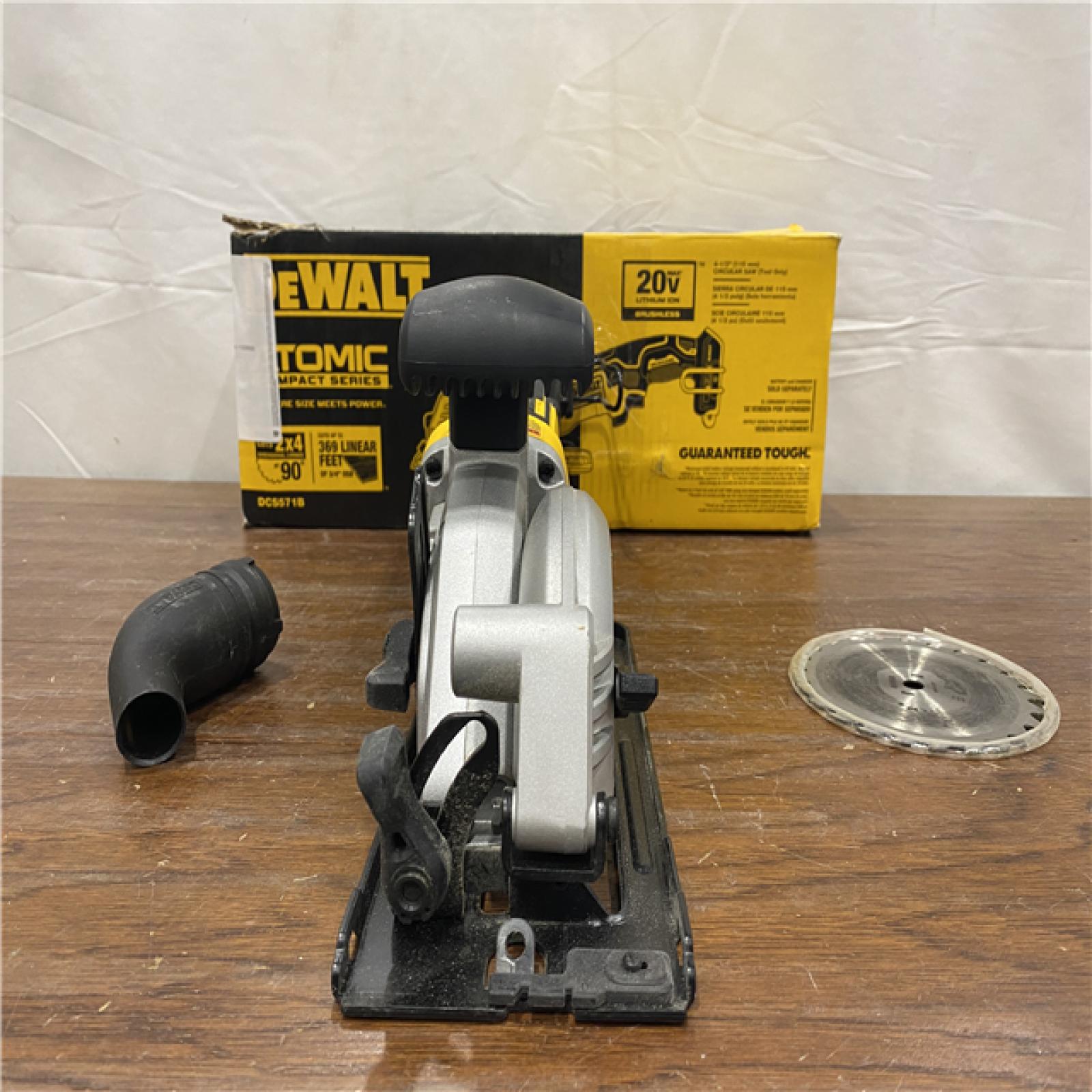 AS-IS DEWALT ATOMIC 20V MAX Cordless Brushless 4-1/2 in. Circular Saw (Tool Only)