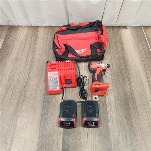 AS IS Milwaukee M18 Compact Brushless 1/4  Hex Impact Driver Kit