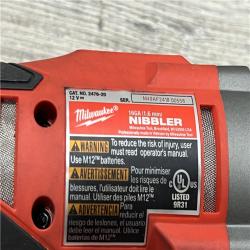 AS-IS Milwaukee M12 FUEL Brushless Cordless 16 Gauge Variable Speed Nibbler (Tool Only)