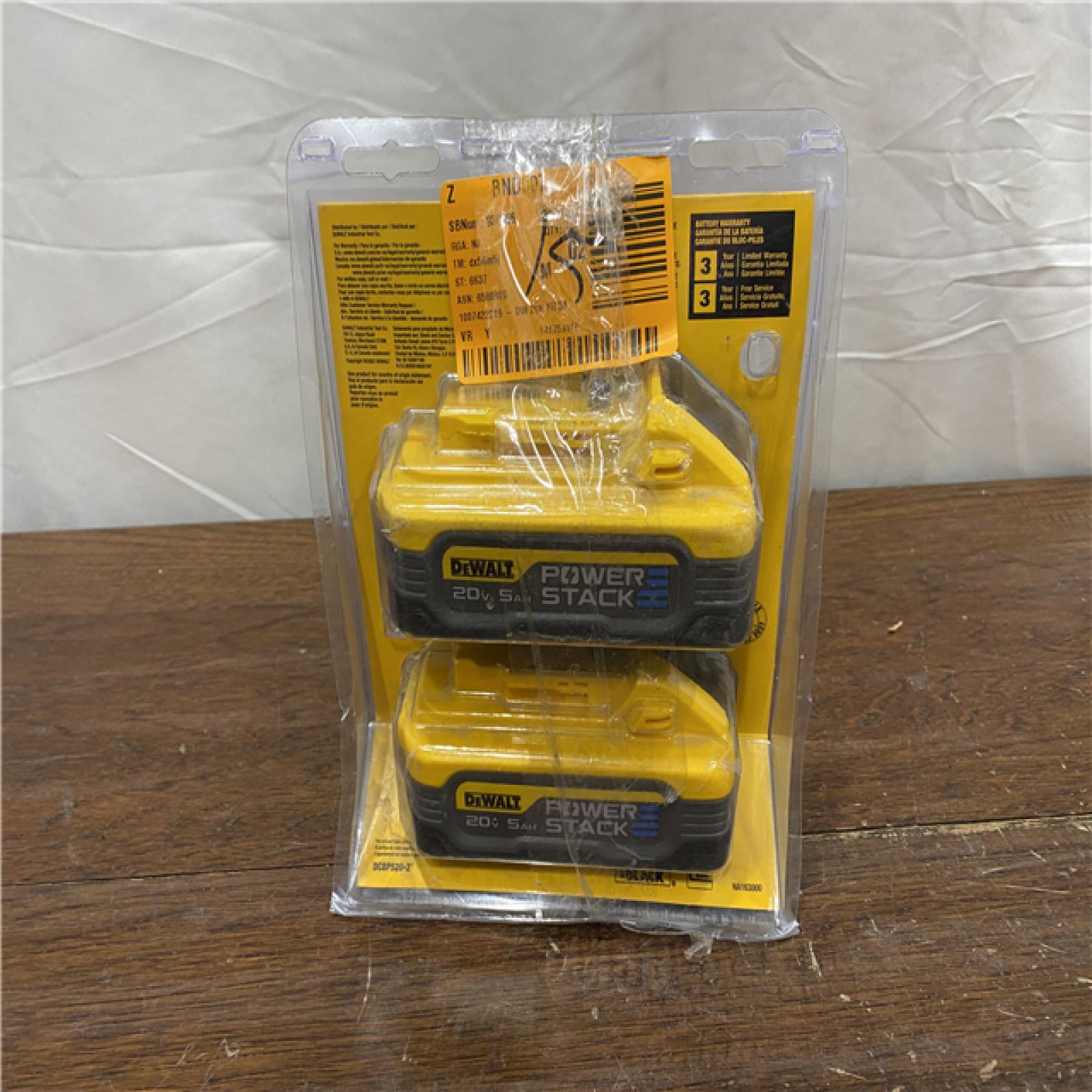 AS-ISDEWALT POWERSTACK 20V Lithium-Ion 5.0Ah Battery Pack (2 Pack)