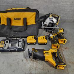 HOUSTON LOCATION - AS-IS DEWALT 20V 4-TOOL COMBO KIT