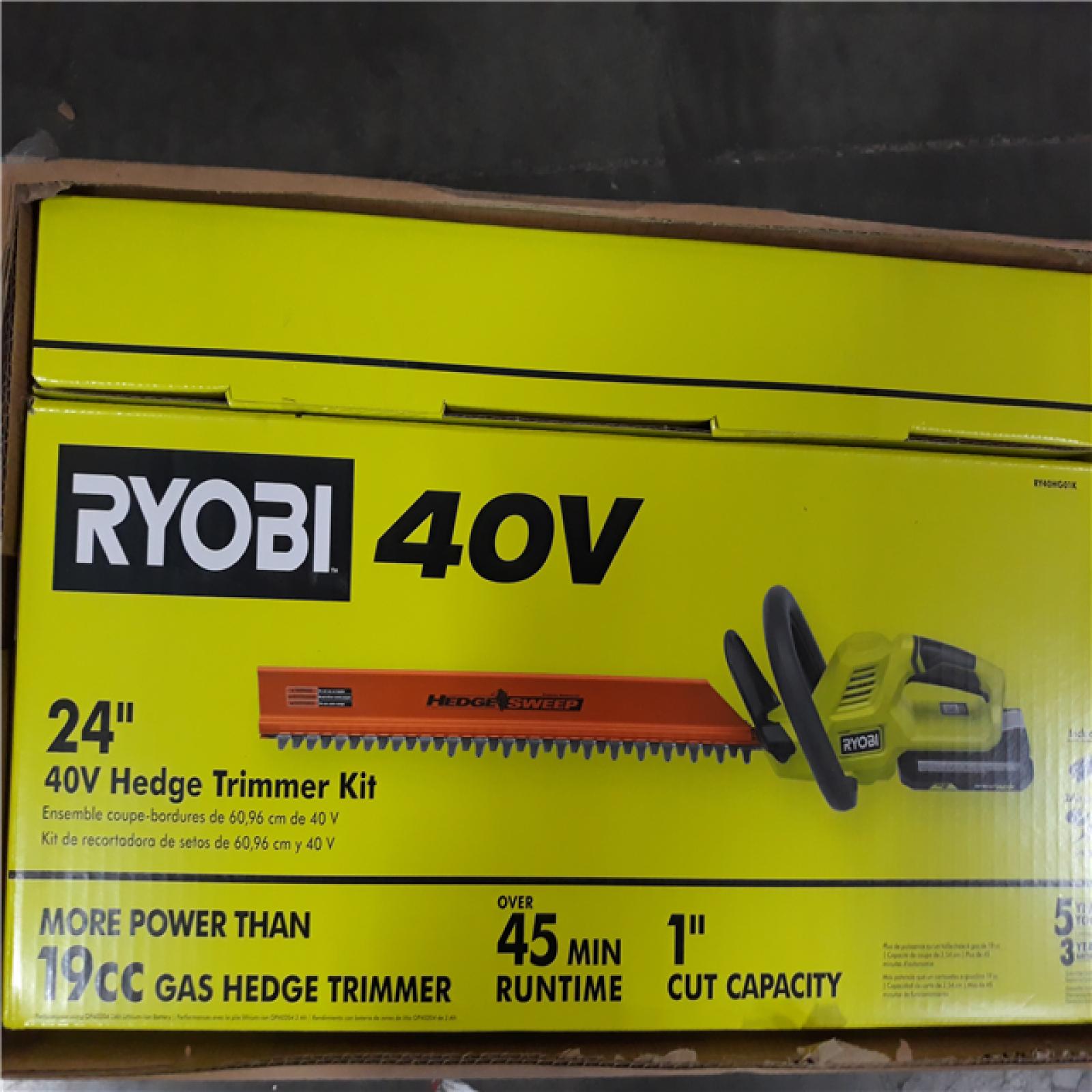 California NEW Ryobi 40V Hedge Trimmer Kit 24 (2 Boxes) 