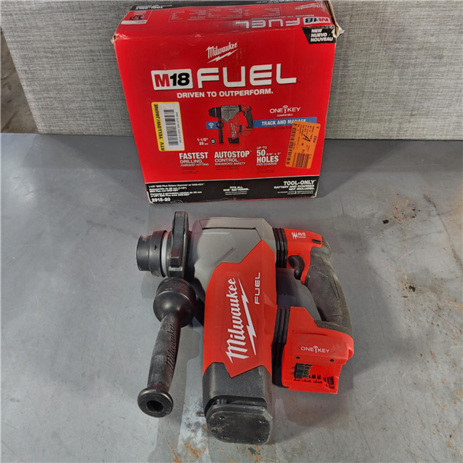 HOUSTON LOCATION - AS-IS Milwaukee 2915-20 M18 FUEL 18-Volt Lithium-Ion Brushless Cordless SDS-Plus 1-1/8 in. Rotary Hammer Drill (Tool-Only)