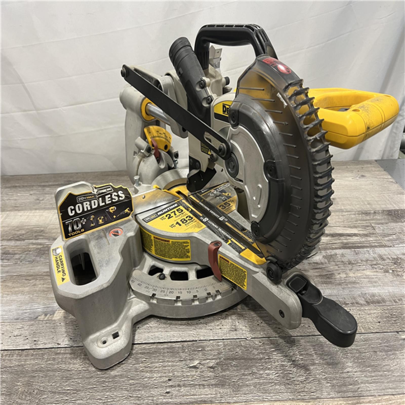 AS-IS DEWALT 20-Volt MAX Lithium-Ion Cordless 7-1/4 in. Miter Saw (Tool Only)