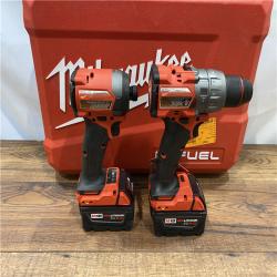 AS IS Milwaukee M18 FUEL 18V Lithium-Ion Brushless Cordless Hammer Drill and Impact Driver Combo Kit (2-Tool) with 2 Batteries