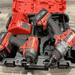 AS-IS MILWAUKEE M18 FUEL 18V Lithium-Ion Brushless Cordless Hammer Drill and Impact Driver Combo Kit (2-Tool) with 2 Batteries