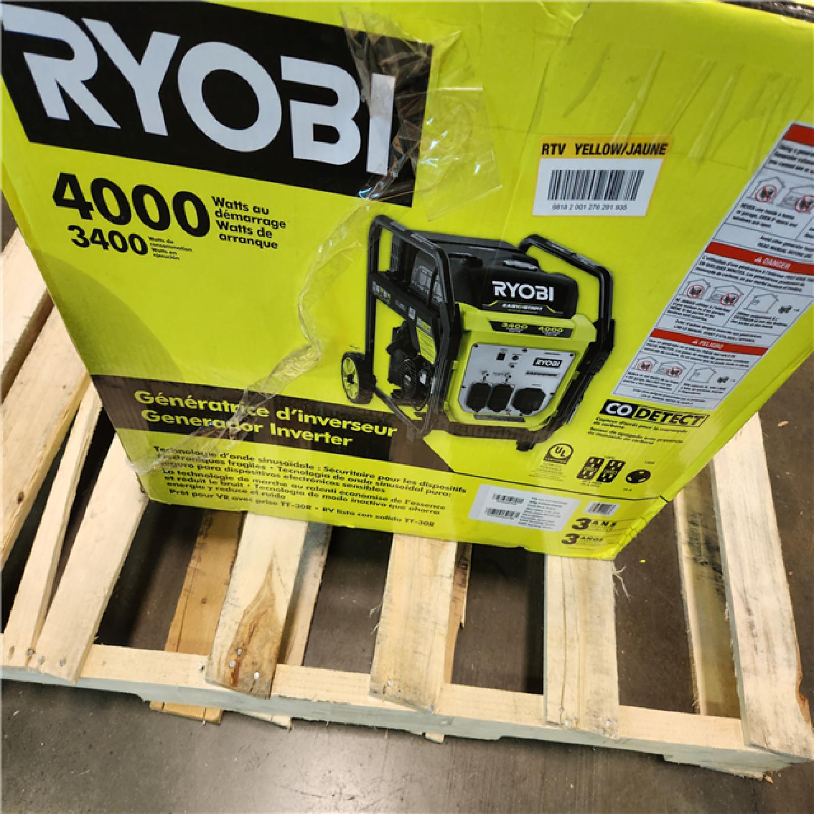 California AS-IS Ryobi 3400 Running Watt 4000 Starting Watt Power Inverter Generator