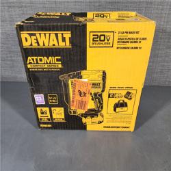 HOUSTON LOCATION - AS-IS DEWALT ATOMIC 20V MAX Lithium Ion Cordless 23 Gauge Pin Nailer Kit with 2.0Ah Battery and Charger (NO TOOL BAG)