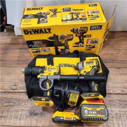 AS-IS 20V MAX Cordless Brushless Hammer Drill/Driver 2 Tool Combo Kit with FLEXVOLT ADVANTAGE