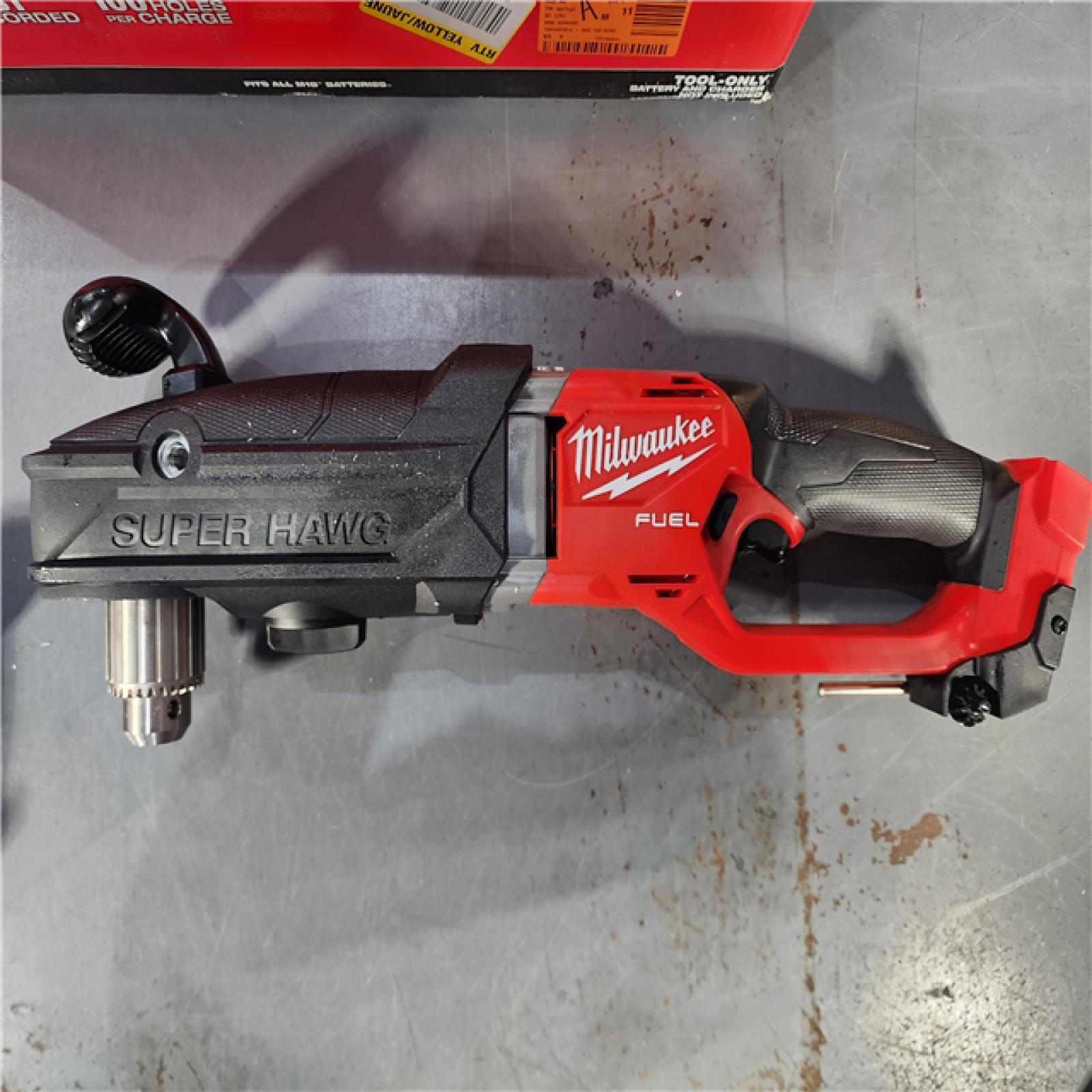 HOUSTON LOCATION - AS-IS Milwaukee M18 18V Fuel 1/2  Right Angle Drill Super Hawg Cordless Lithium-Ion 2809-20