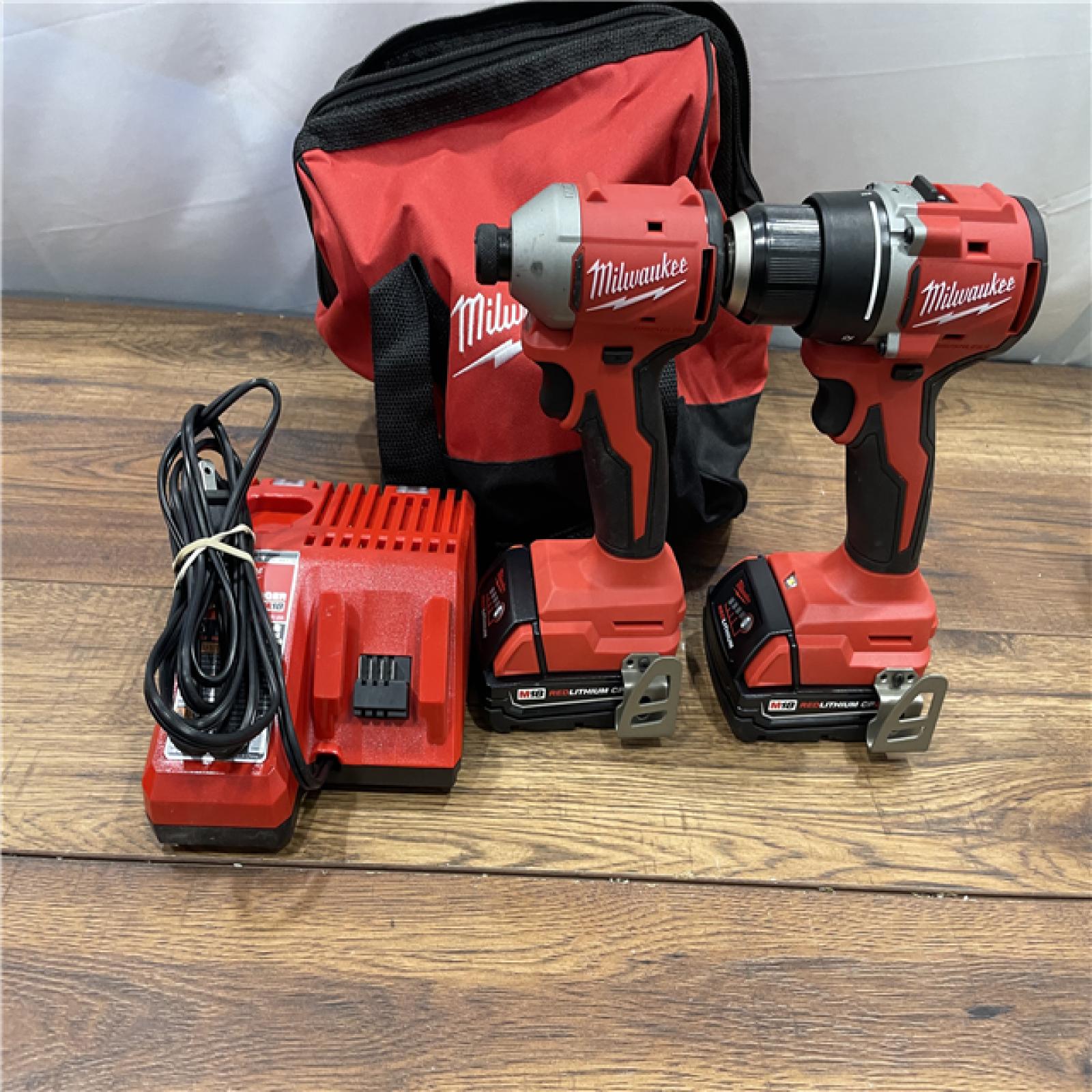 AS-IS Milwaukee M18 18V Lithium-Ion Brushless Cordless Compact Drill/Impact Combo Kit (2-Tool)