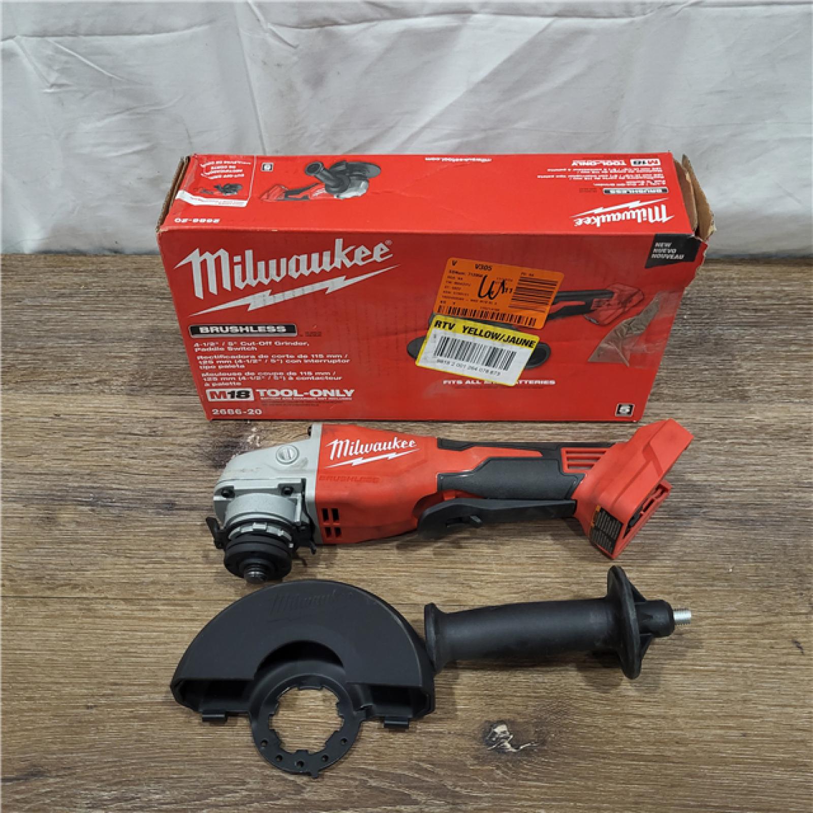 AS-IS Milwaukee 2686-20 18V Cordless 4.5 /5  Grinder W/ Paddle Switch (Tool Only)