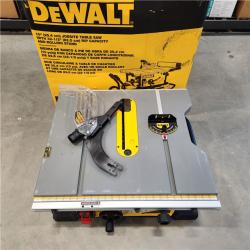 AS-IS DEWALT 15 Amp Corded 10 in. Job Site Table Saw with Rolling Stand