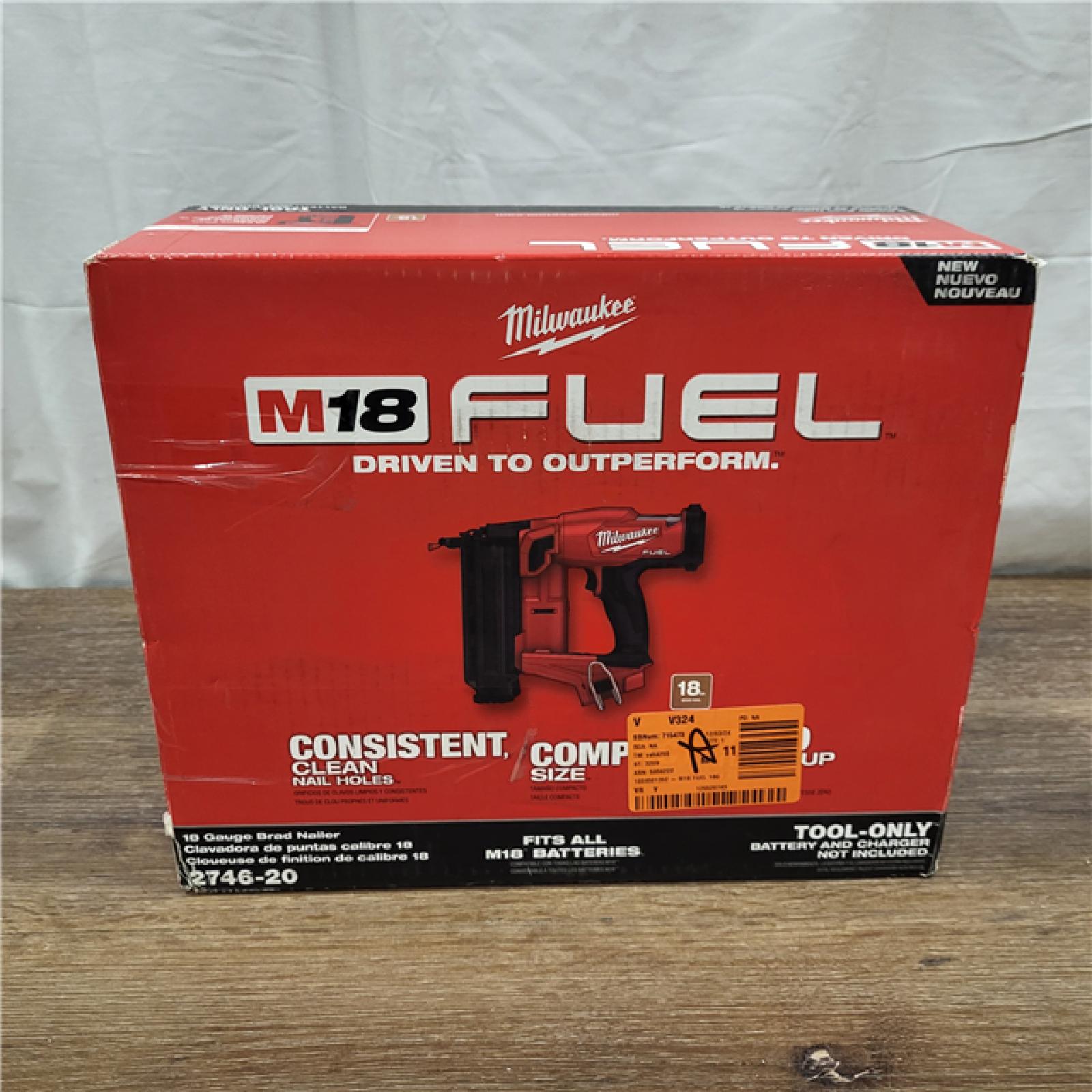 AS-IS Milwaukee M18 FUEL 18 Gauge Brad Nailer