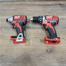 AS-IS Milwaukee M18 18V Cordless Brushed 2 Tool Drill/Driver and Impact Driver Kit