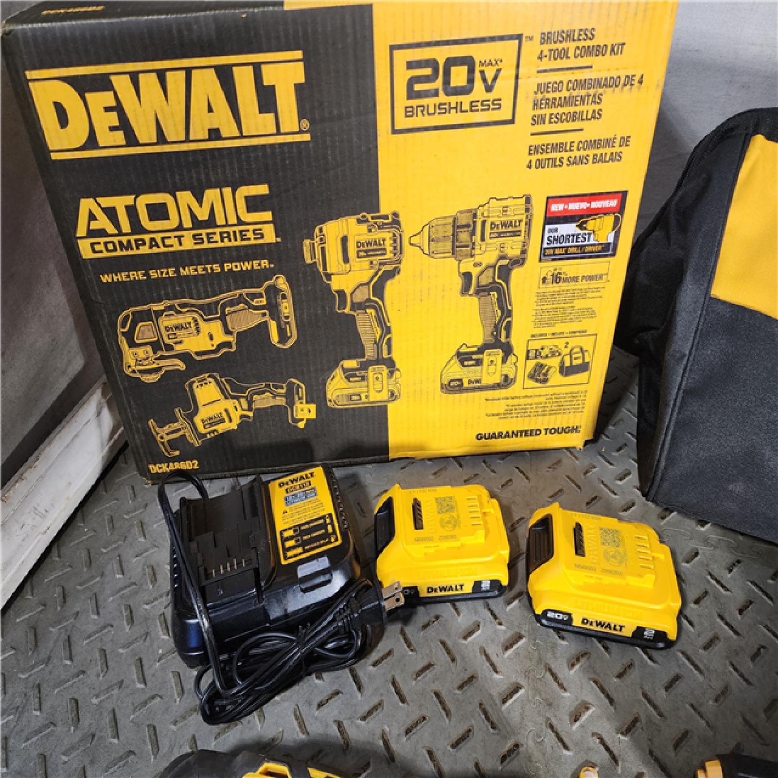 HOUSTON LOCATION - AS-IS DEWALT 20V MAX* XR 4-Tool Combo Kit