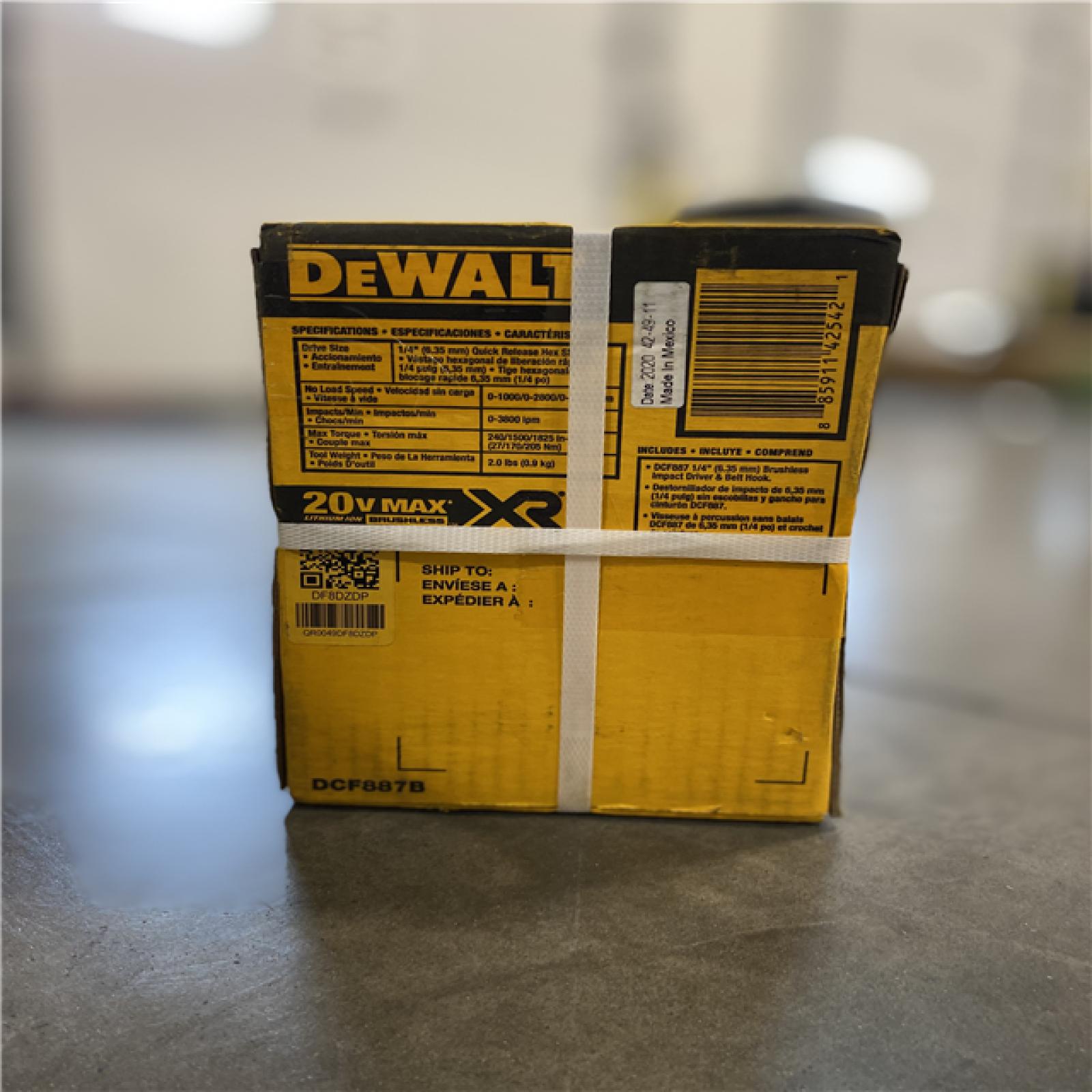 NEW! - DEWALT 20V MAX XR Cordless Brushless 3-Speed 1/4 in. Impact Driver (Tool Only)