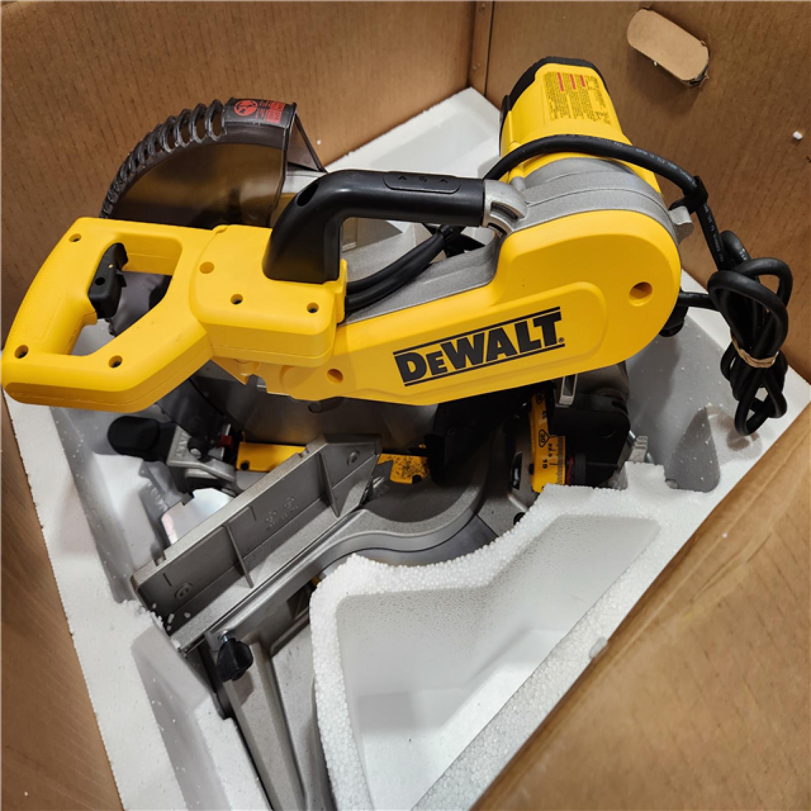 AS-IS DEWALT 15 Amp Corded 12 in. Compound Double Bevel Miter Saw