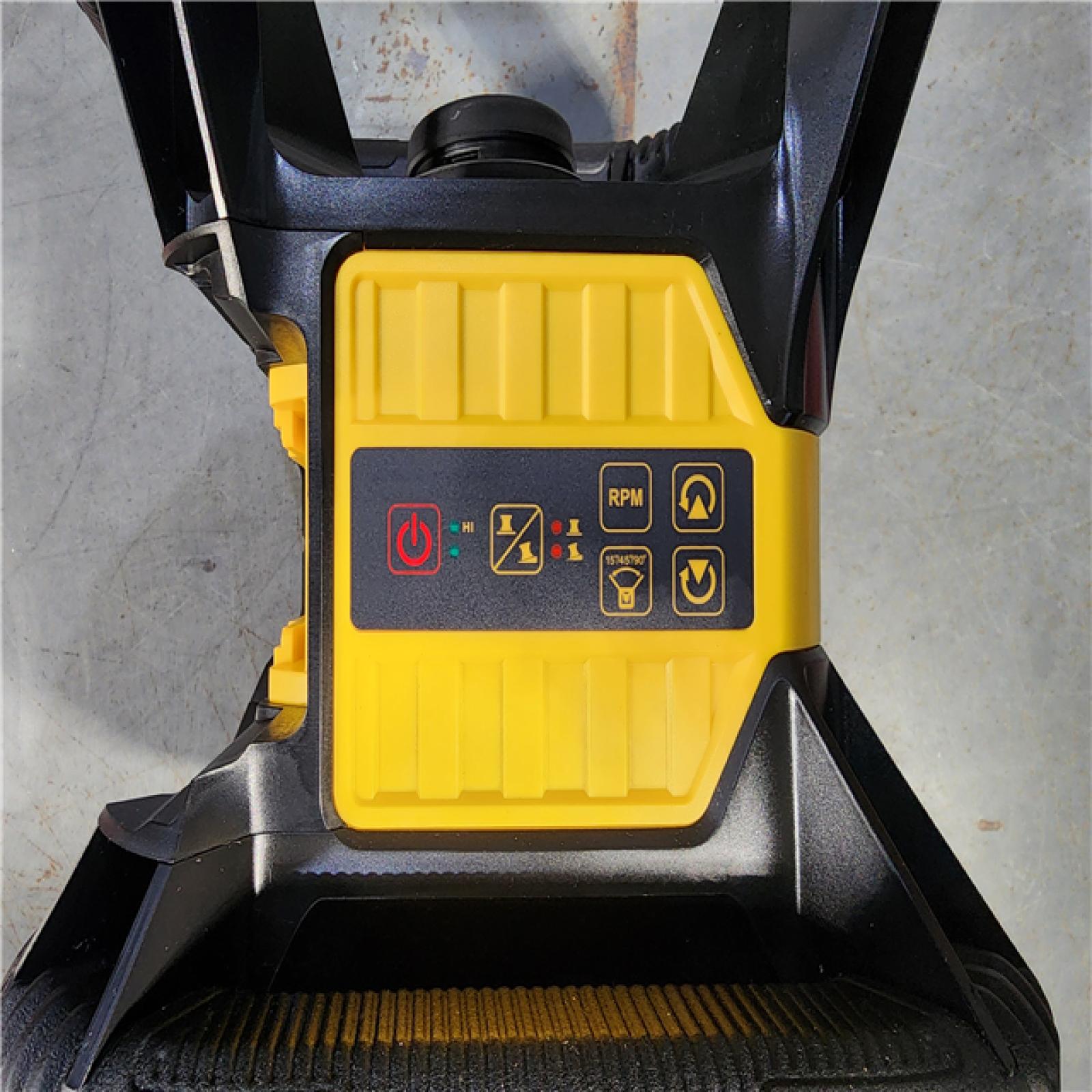 HOUSTON LOCATION - AS-IS (APPEARS LIKE NEW) DEWALT 20V MAX Lithium-Ion 200 Ft. Red Self Leveling Rotary Laser Level with Detector, 2.0Ah Battery, Charger, and TSTAK Case