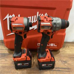 AS IS Milwaukee M18 FUEL 18V Lithium-Ion Brushless Cordless Hammer Drill and Impact Driver Combo Kit (2-Tool) with 2 Batteries