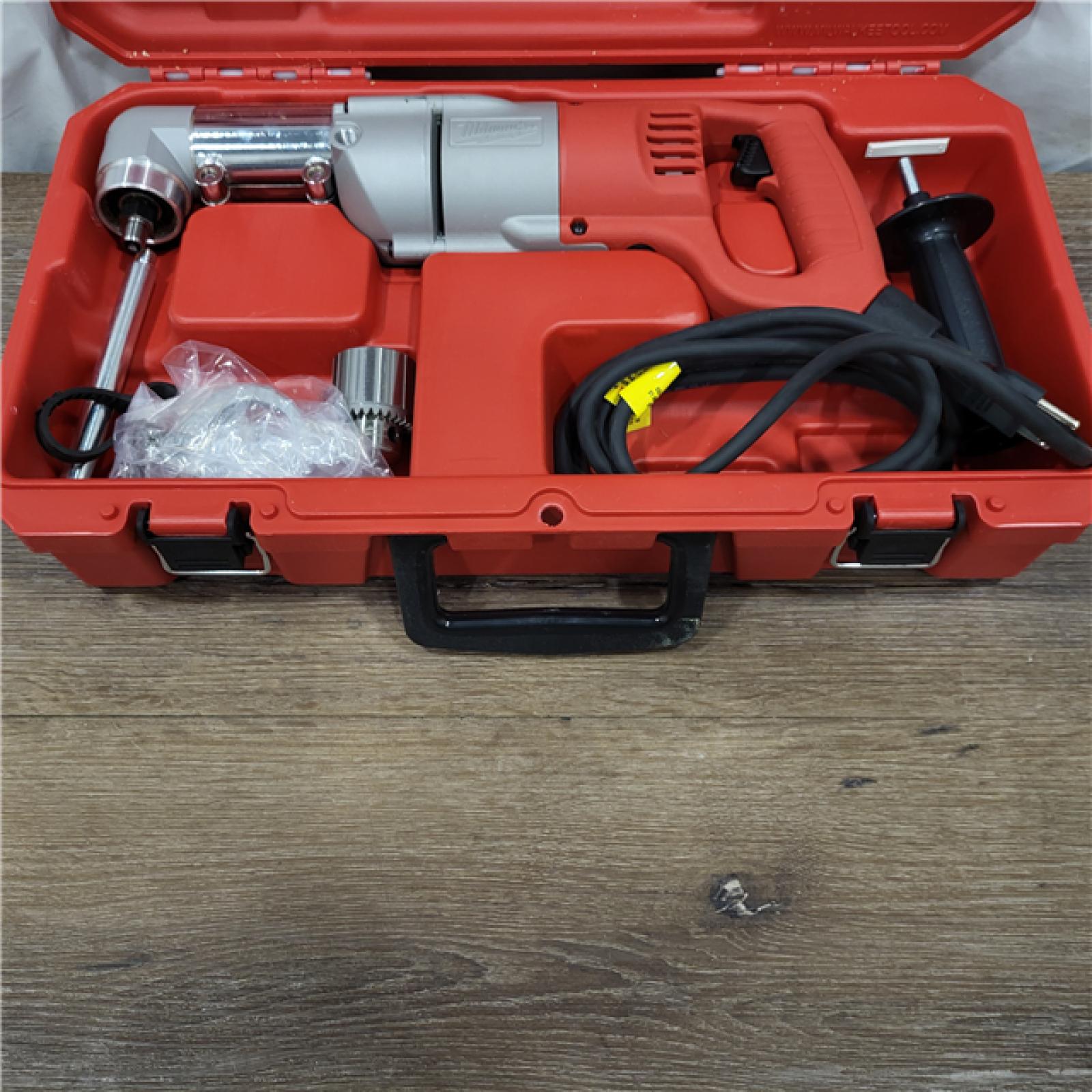 AS-IS Milwaukee 7 Amp Corded 1/2 in. Corded Right-Angle Drill Kit with Hard Case