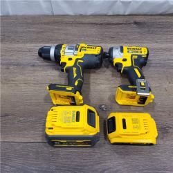 AS-IS 20V MAX Cordless Brushless Hammer Drill/Driver 2 Tool Combo Kit with FLEXVOLT ADVANTAGE