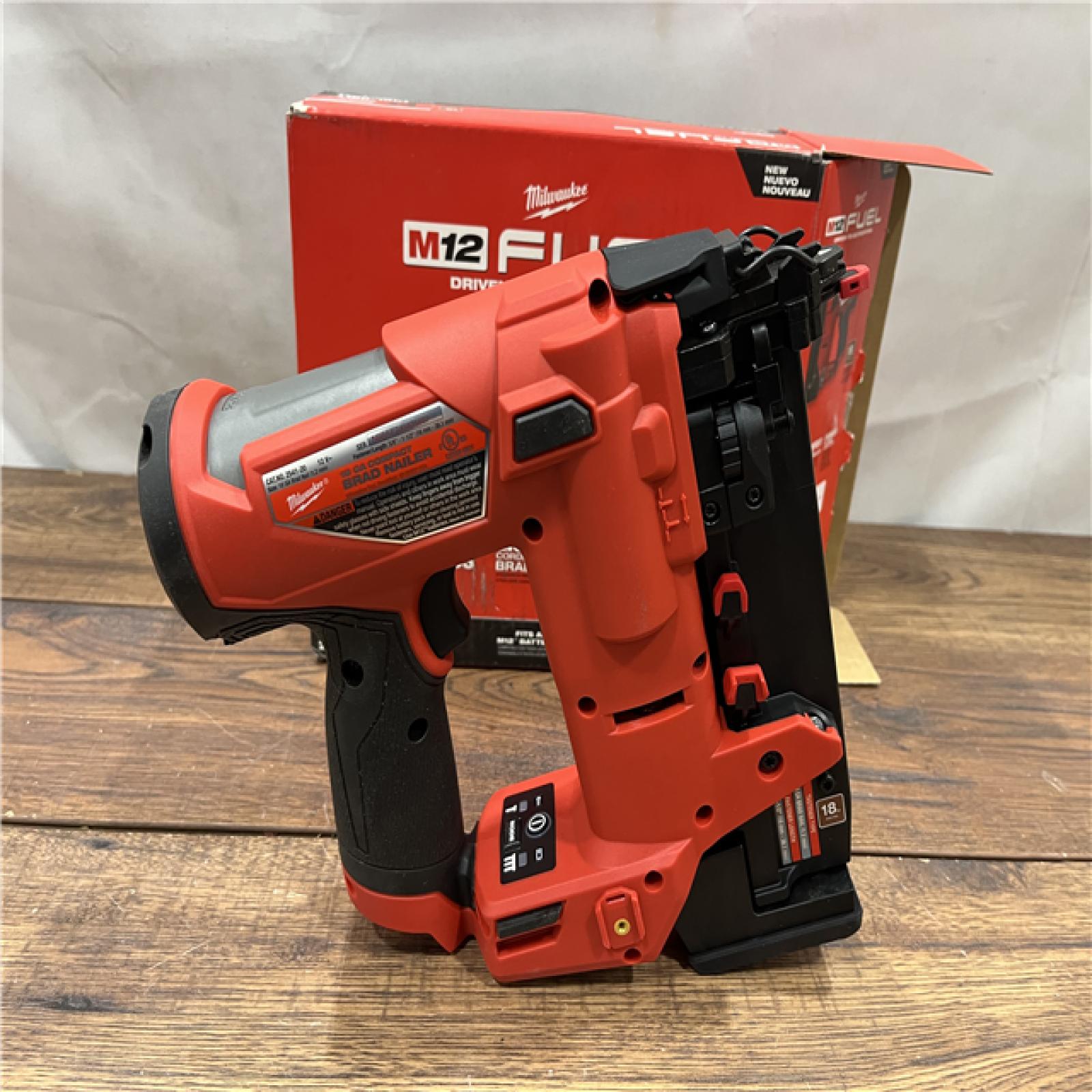 AS IS M12 FUEL 12-Volt Lithium-Ion Brushless Cordless 18-Guage Compact Brad Nailer (Tool Only)