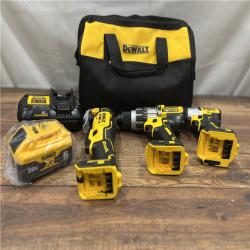 AS-IS DEWALT 20-Volt Lithium-Ion Cordless 3-Tool Combo Kit with FLEXVOLT 9 Ah and 20V 6 Ah Batteries and Charger