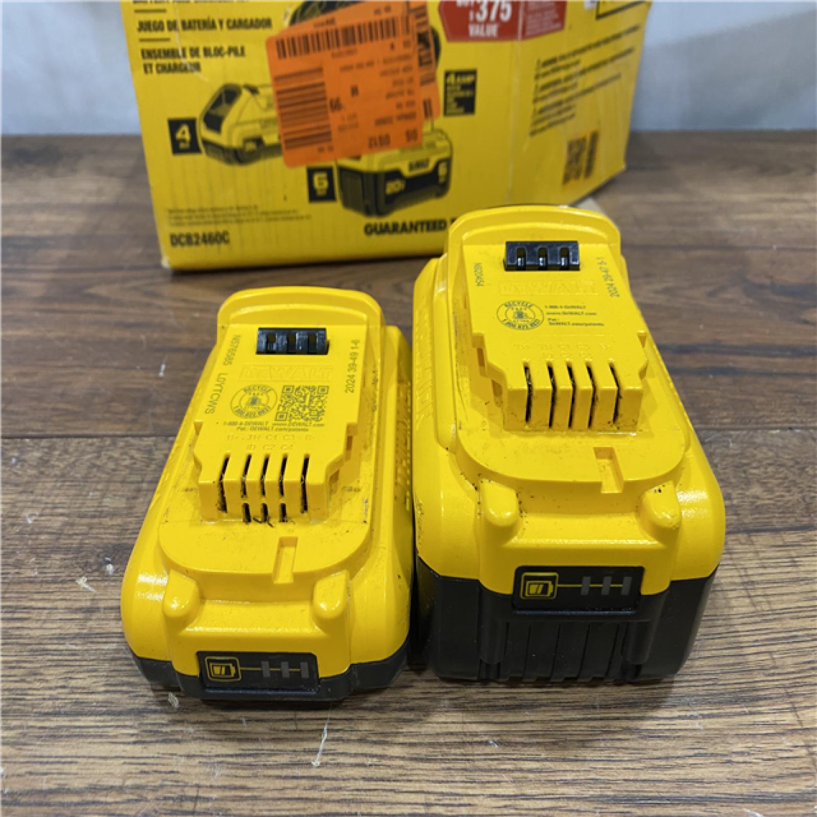 AS IS DEWALT 20V MAX Lithium-Ion 6.0Ah and 4.0Ah Battery and Charger Starter Kit