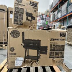 DALLAS LOCATION - AS-IS - Char-Griller Grand Champ Charcoal Grill and Offset Smoker in Black