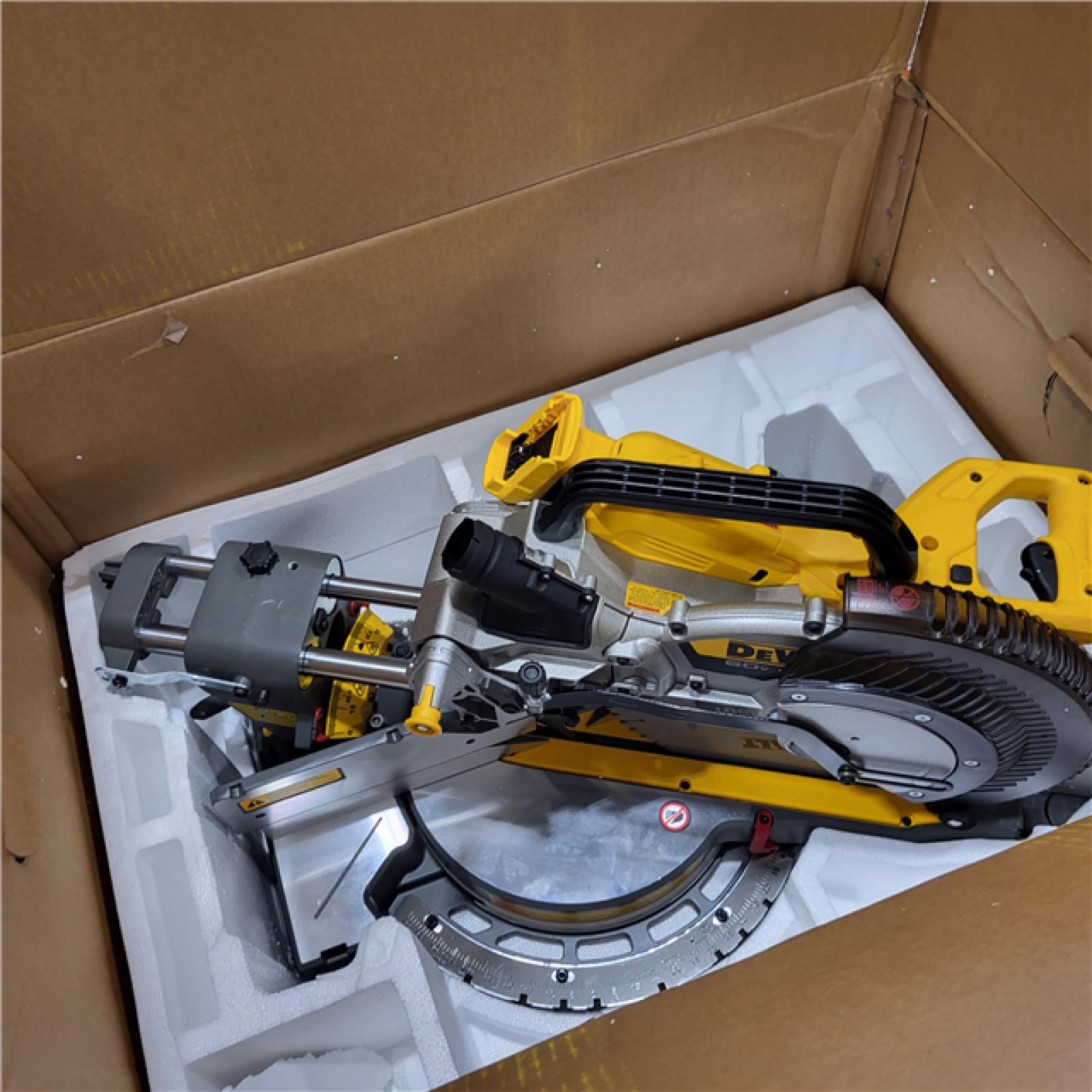 AS-IS DEWALT 60V Lithium-Ion 12 in. Cordless Sliding Miter Saw Kit with 9.0Ah Battery Pack