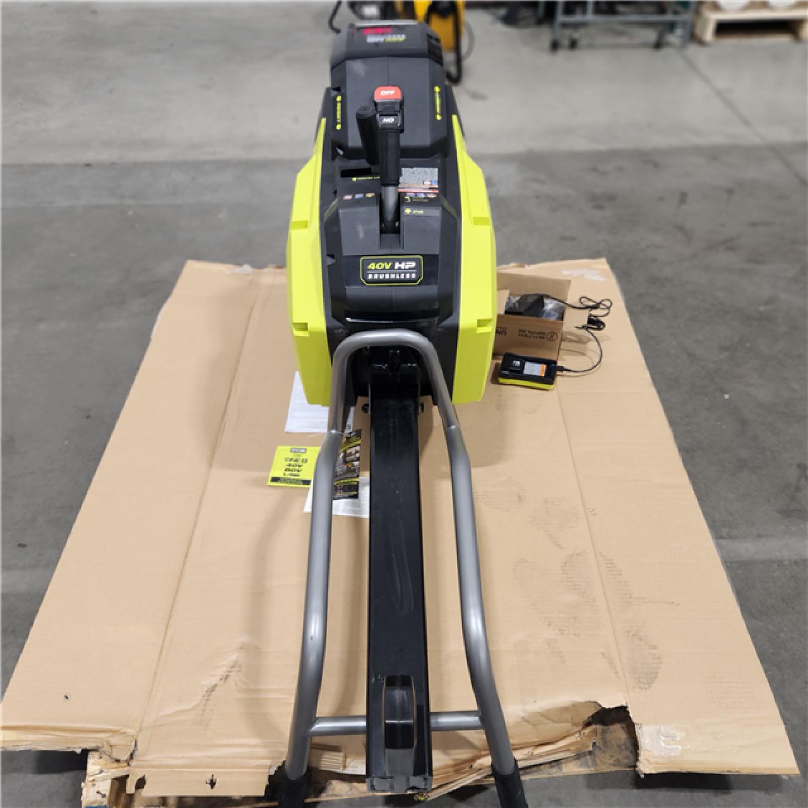 Dallas Location - As-Is RYOBI 40V HP Brushless 12-Ton Kinetic Battery Electric Log Splitter Kit - 4.0Ah Battery and Charger Included-Appears Excellent Condition