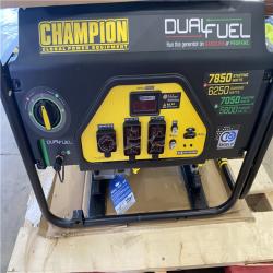 Houston Location AS-IS - Champion Dual Fuel 7,850 Starting Watts 6,250 Running Watts Generator