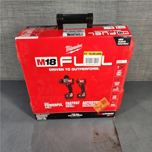 HOUSTON LOCATION - AS-IS Milwaukee M18 FUEL 18V Lithium-Ion Brushless Cordless Hammer Drill and Impact Driver Combo Kit (2-Tool) with 2 Batteries