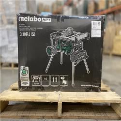 DALLAS LOCATION - Metabo HPT 10-in 15-Amp Table Saw with Micro Adjust Rip Fence and Caster Platform - 10 inch Jobsite Table Saw