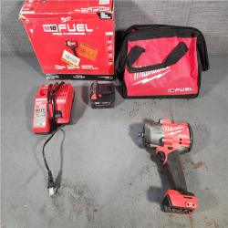 HOUSTON LOCATION - AS-IS Milwaukee M18 1/2 in. Cordless Brushless High Torque Impact Wrench Kit (Battery & Charger)