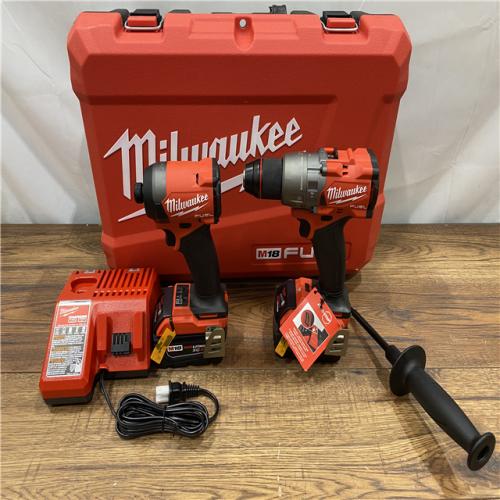 AS IS Milwaukee M18 FUEL 18V Lithium-Ion Brushless Cordless Hammer Drill and Impact Driver Combo Kit (2-Tool) with 2 Batteries