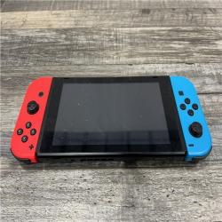 AS-IS Nintendo Switch with Neon Blue and Neon Red Joy-Con