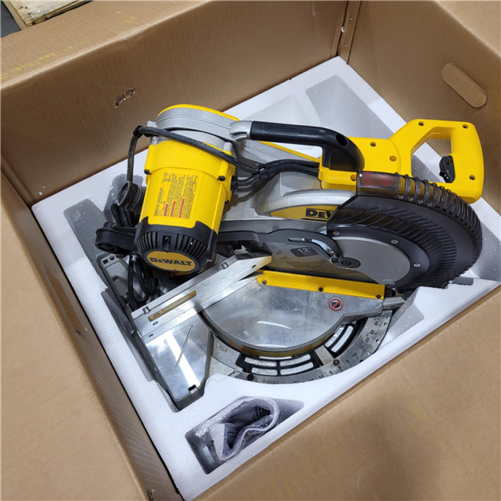 AS-IS DeWalt 15 Amp Corded 12 in. Compound Double Bevel Miter Saw