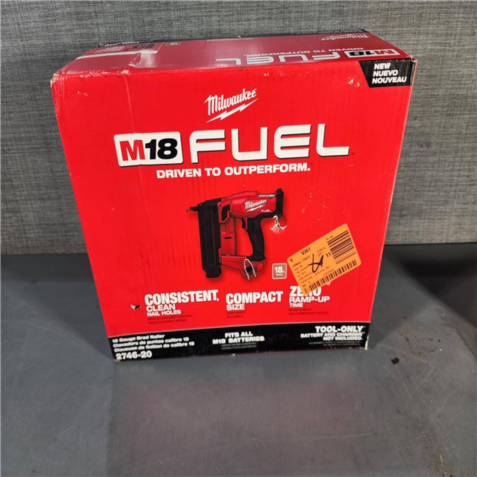 HOUSTON LOCATION - AS-IS Milwaukee M18 Fuel 18V Brushless 18-Gauge Brad Nailer 2746-20 (Bare Tool)