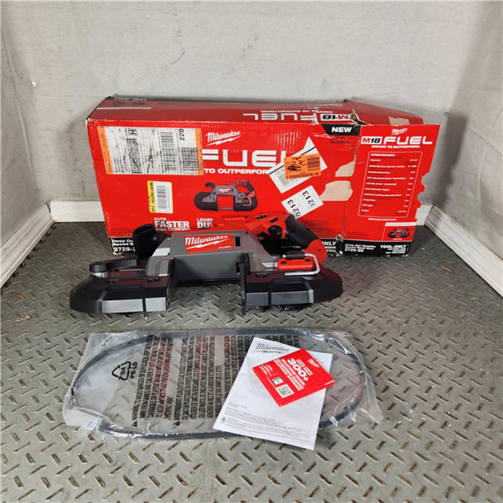 Houston Location- AS-IS Milwaukee 2729-20 - M18 Fuel 18V Cordless Brushless Band Saw Bare Tool -APPEARS IN GOOD CONDITION