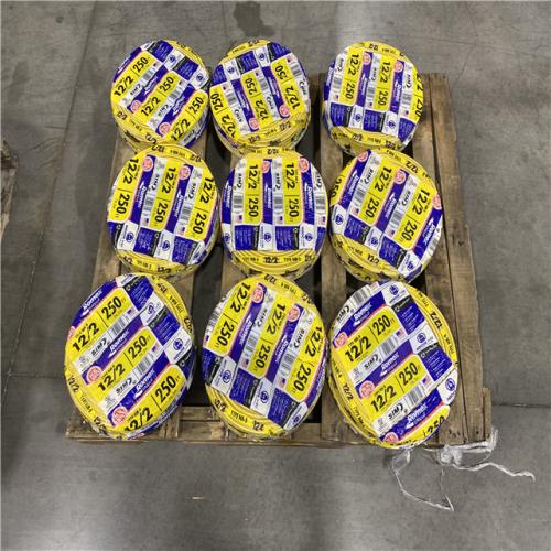 DALLAS LOCATION - Southwire 250 ft. 12/2 Solid Romex SIMpull CU NM-B W/G Wire PALLET - (9 UNITS)