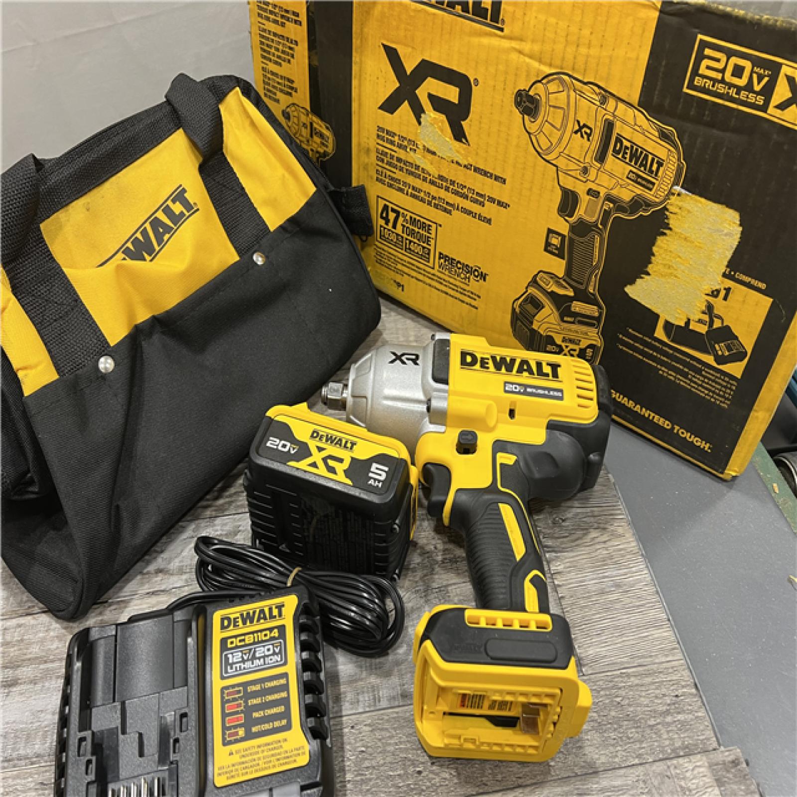 AS-IS DEWALT 20V MAX* XR 1/2  High Torque Impact Wrench with Hog Ring Anvil