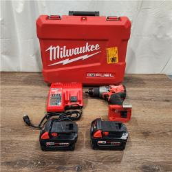 AS-IS M18 FUEL 18V Lithium-Ion Brushless Cordless 1/2 in. Hammer Drill Driver Kit with Two 5.0 Ah Batteries and Hard Case